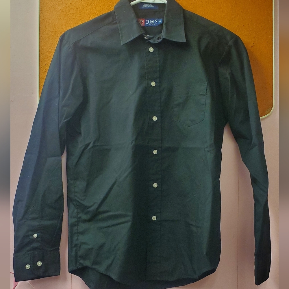 Chaps Boys Long Sleeve button up shirt,  Size 16